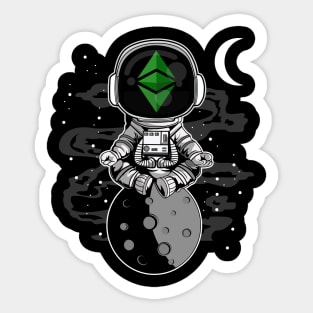 Astronaut ETH Ethereum Classic Coin To The Moon Crypto Token Cryptocurrency Wallet Birthday Gift For Men Women Kids Sticker